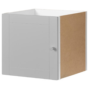 KALLAX Insert with door, grey, 33x33 cm