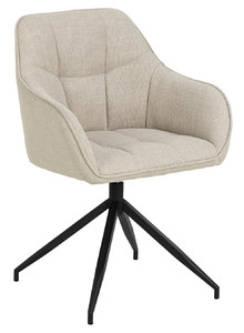 Upholstered Swivel Chair Brenda, beige