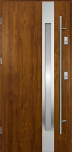 External Door O.K. Doors Arctica 90, left, gold oak, with handle bar