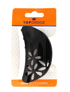 Top Choice Hair Clip, glossy black