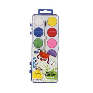 Water Paint Set with Brush 12 Colours Monster