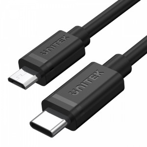 Unitek USB Cable Type-C microUSB 1m Y-C473BK