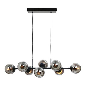 Italux Pendant Lamp Molite 8 x E14, black