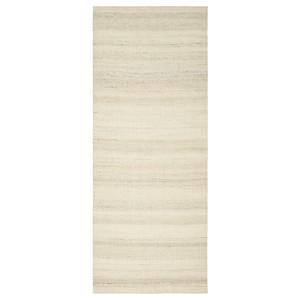 TIDTABELL Rug, flatwoven, beige, 80x200 cm