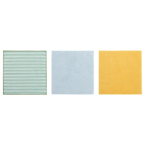 PEPPRIG Microfiber cloth, green blue/yellow, 28x28 cm