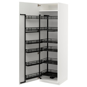 METOD High cabinet with pull-out larder, white/Ringhult white, 60x60x200 cm