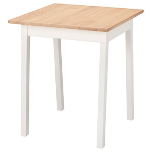 PINNTORP Table, light brown stained/white stained, 65x65 cm