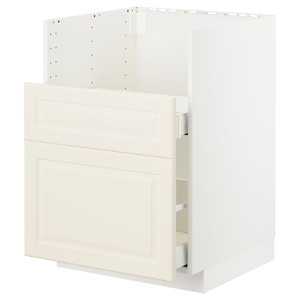 METOD Bc f BREDSJÖN sink/2 fronts/2 drws, white/Bodbyn off-white, 60x60 cm