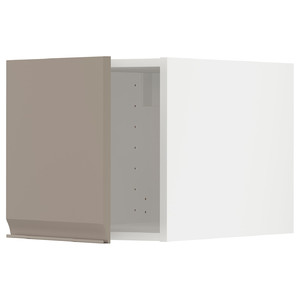 METOD Top cabinet, white/Upplöv matt dark beige, 40x40 cm