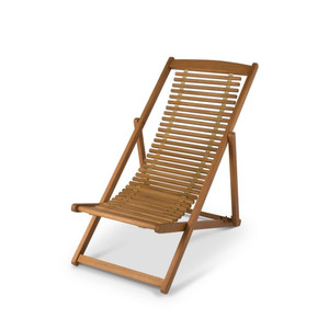 Sun Lounger, foldable, wooden