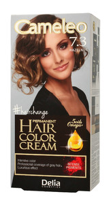 Delia Cosmetics Cameleo HCC Omega+ Permanent Hair Dye No. 7.3 Hazelnut