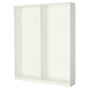 PAX 2 wardrobe frames, white, 200x35x236 cm
