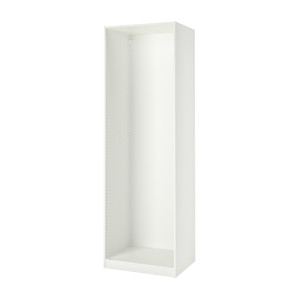 PAX Wardrobe frame, white, 75x58x236 cm