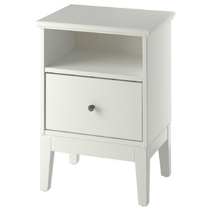 IDANÄS Bedside table, white, 47x40 cm