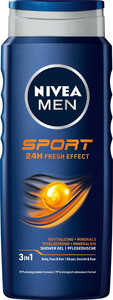 Nivea Men 24H Fresh Effect Shower Gel Body Face Hair 500ml