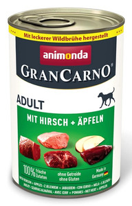 Animonda GranCarno Adult Beef + Deer & Apple Dog Wet Food 400g