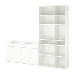 VIHALS Storage combination, white, 235x37x200 cm