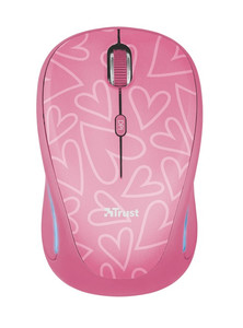 Trust Wireless Optical Mouse YVI FX , pink, hearts