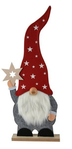 Christmas Decoration Gnome Dwarf 61cm, star