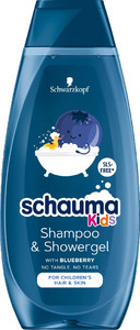 Schauma Kids Shampoo & Shower Gel with Blueberry for Hair & Skin 400ml