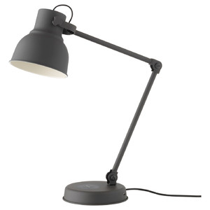 HEKTAR Work lamp with wireless charging, dark grey