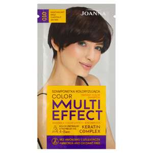 JOANNA Multi Effect Color Keratin Complex Instant Color Shampoo 10 - Chestnut Brown 35g