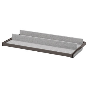 KOMPLEMENT Pull-out tray with shoe insert, dark grey/light grey, 100x58 cm