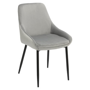Upholstered Chair Floyd Velvet, grey