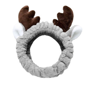 Christmas Headband with Reindeer Antlers, grey