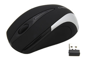 Esperanza Wireless Optical Mouse EM101S USB, 2,4 GHz, NANO receiver, black-white