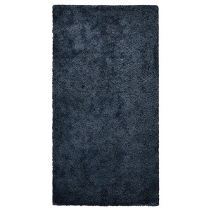 STOENSE Rug, low pile, dark blue, 80x150 cm