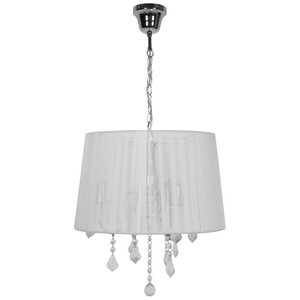 GoodHome Pendant Lamp Hovland E14, chrome/white