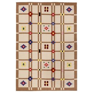 KNYLHAVREN Rug, flatwoven, brown/handmade, 170x240 cm