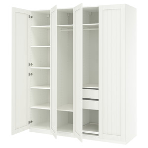 PAX / GULLABERG Wardrobe combination, white/white, 200x60x236 cm