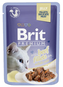 Brit Premium Cat Fillets with Beef in Jelly 85g