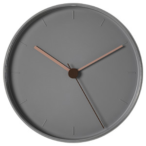 BONDTOLVAN Wall clock, grey-pink, 25 cm