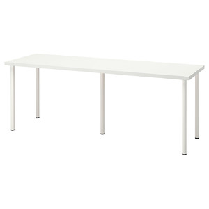 LAGKAPTEN / ADILS Desk, white, 200x60 cm