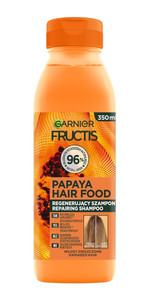 Fructis Hair Food Papaya Shampoo for Damaged Hair Vegan 96% Natural 350ml