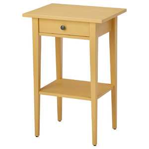 HEMNES Bedside table, yellow stain, 46x35 cm