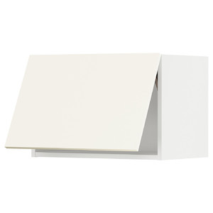 METOD Wall cabinet horizontal w push-open, white/Vallstena white, 60x40 cm