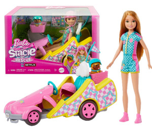 Barbie Stacie Racer Doll With Go-Kart Toy Car HRM08 3+