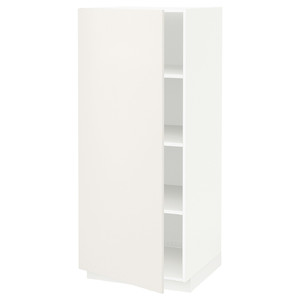 METOD High cabinet with shelves, white/Veddinge white, 60x60x140 cm