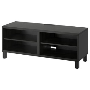 BESTÅ TV bench, black-brown, 120x40x48 cm