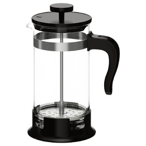 UPPHETTA Coffee/tea maker, glass, stainless steel, 1 l