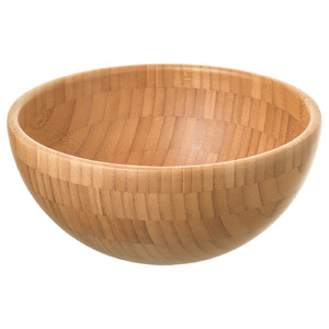BLANDA MATT Serving bowl, bamboo, 20 cm
