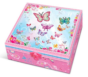 Pulio Music Box with Shelves Pecoware Butterflies 6+