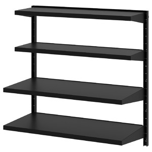BROR Wall shelf combination, black, 88x30/45x90 cm