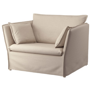BACKSÄLEN 1,5-seat armchair, Katorp natural