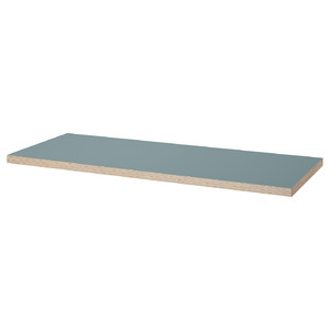 LAGKAPTEN Table top, grey/turquoise, 140x60 cm