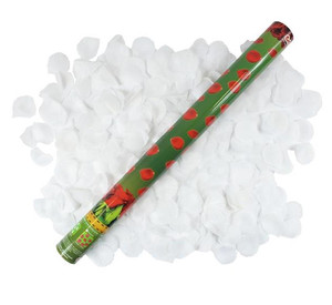 Confetti Party Popper White Rose Petals 60cm